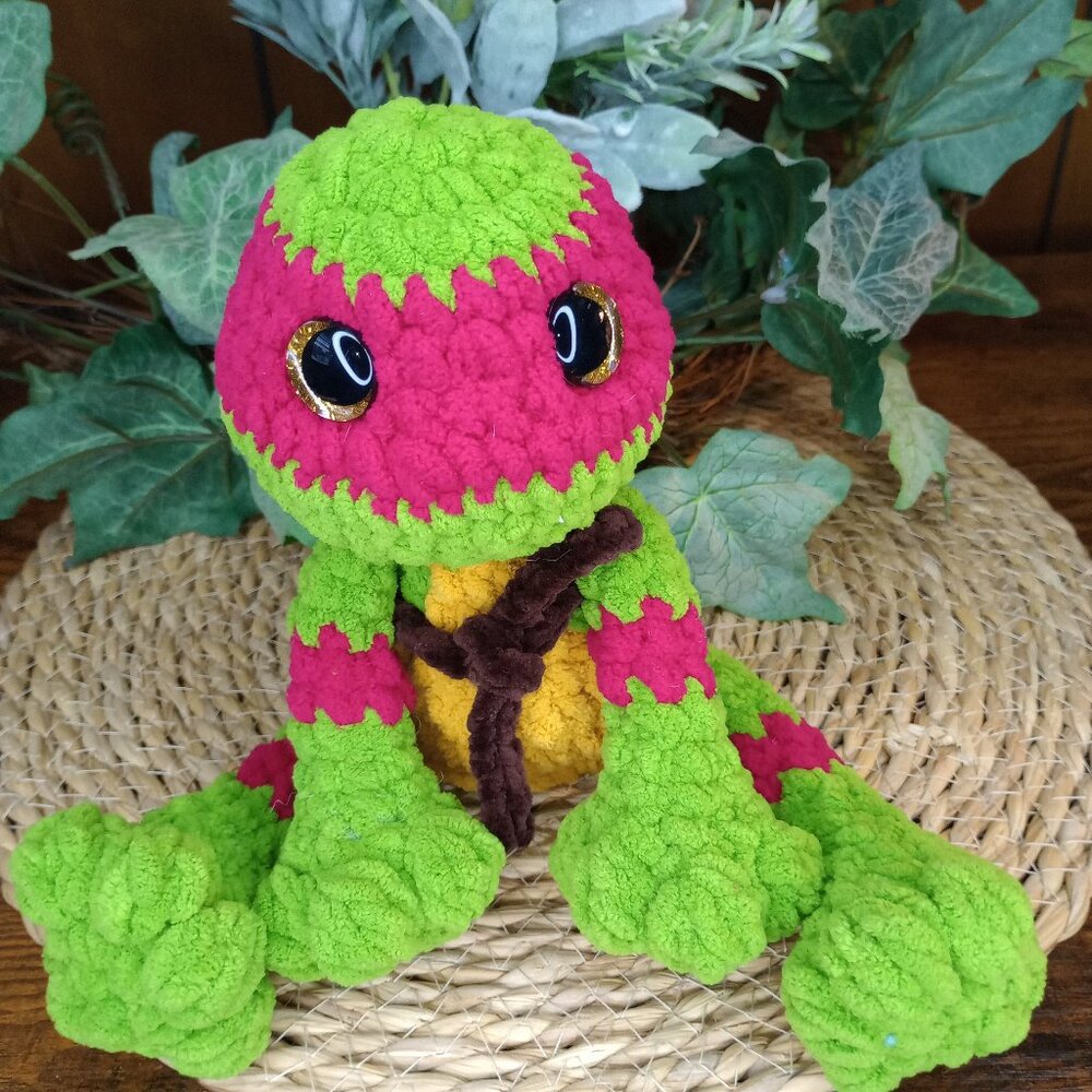 Turtle Power!  Crochet Plushie Handmade by ME!